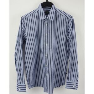 Hugo Boss Lucas Men's XL Long Sleeve Blue Striped Lightweight Button Up Shirt